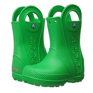 Green Crocs Toddler Rain Boots